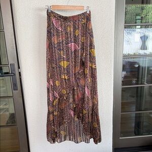 ba&sh Floral Patterned wrap-around Maxi Skirt